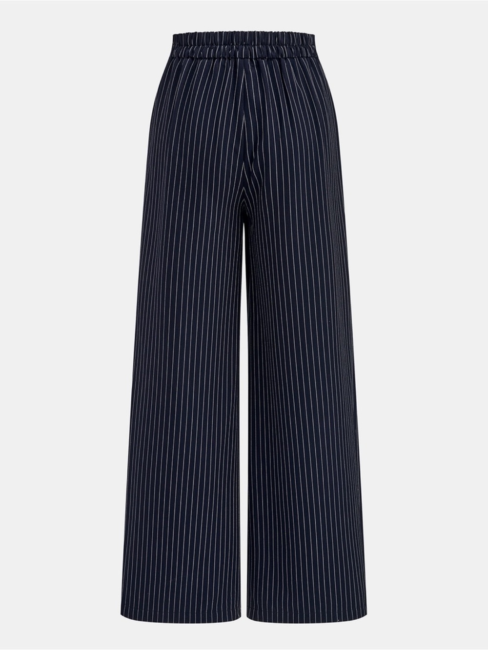 Commense Brown Pinstripe Wrap Top & Wide-Leg Pants Set - Picture 5 of 5